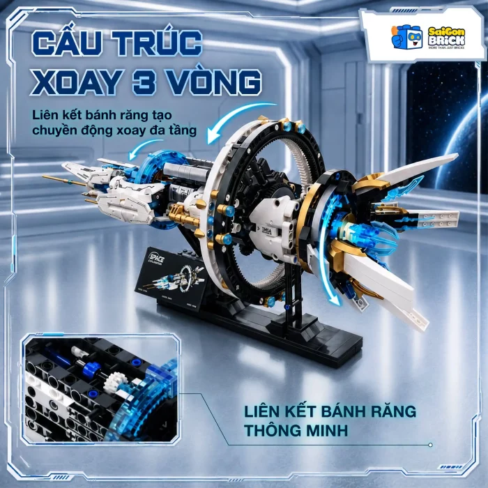 NON LEGO TUOMU T2015 - Spaceship Saturn Explorer (1200pcs) +